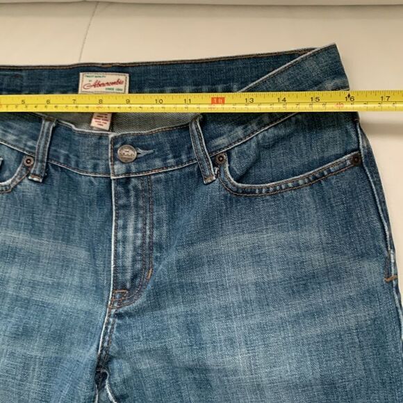 Abercrombie & Fitch Vintage Cotton Dark Wash Denim Women Jeans Size 8S - Picture 3 of 10